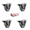 Service Caster 3'' Semi Steel Wheel Swivel Bolt Hole Caster Set with Posi Lock Brakes, 4PK SCC-BH20S314-SSS-PLB-4 - alternate 2